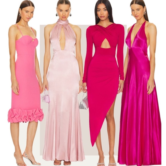 Revolve NBD Roja midi dress in hot pink Size M - Picture 3 of 11